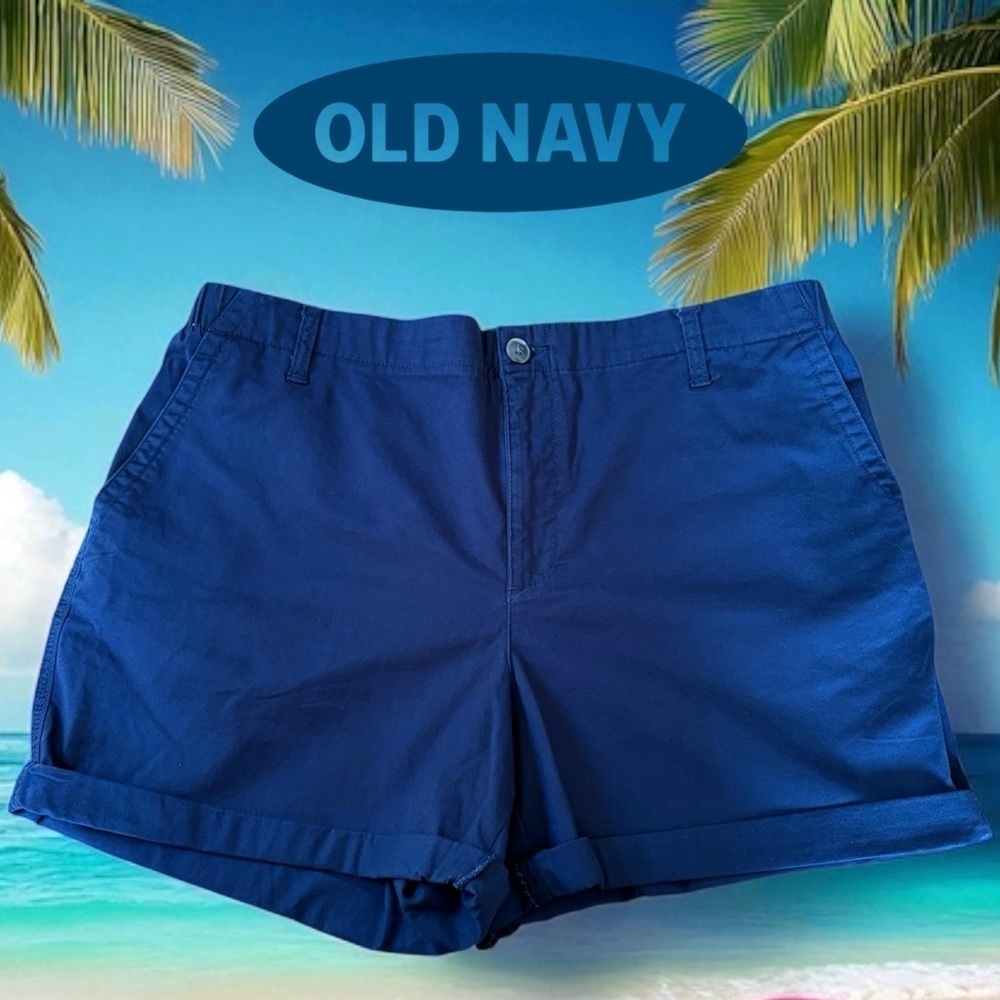 Old Navy, High-Waisted Everyday Shorts, Size XL, Navy